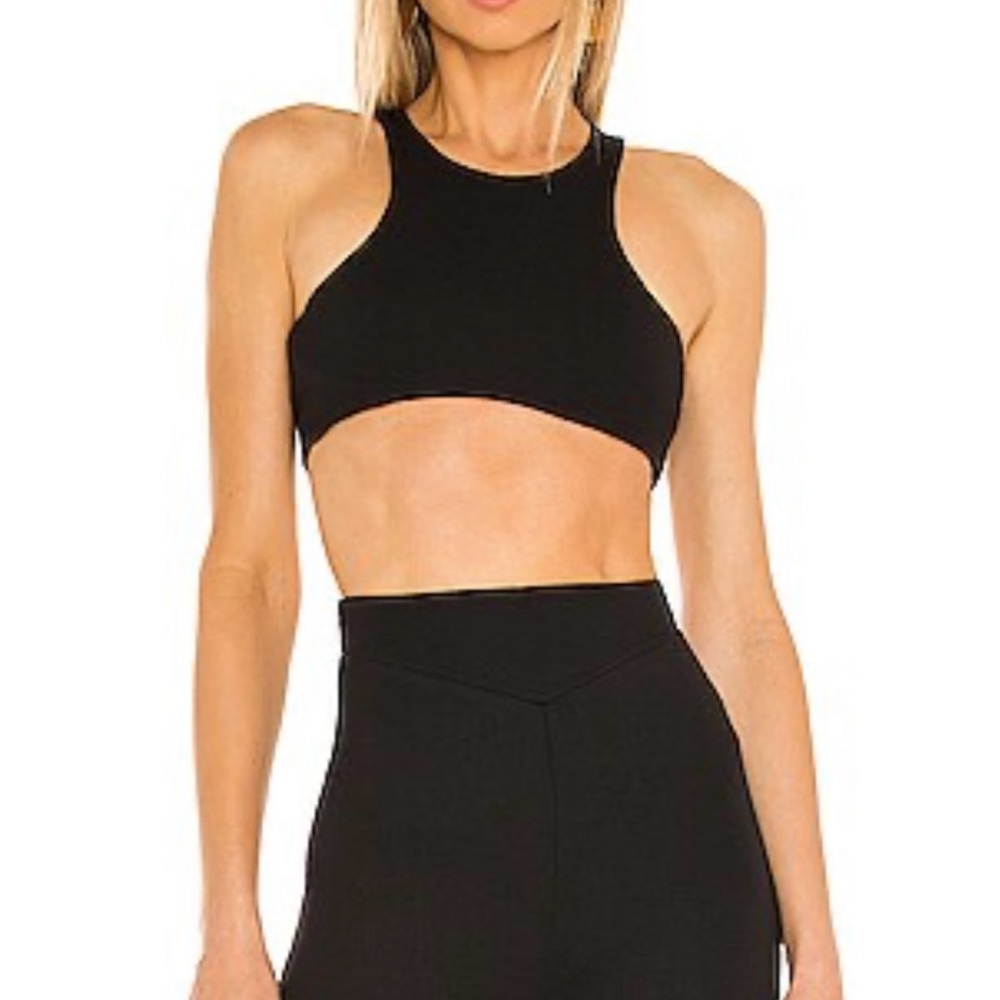 Black Halter Crop Top